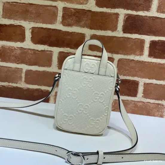 First bag ru GUCCI GG mini bag embossed 0508